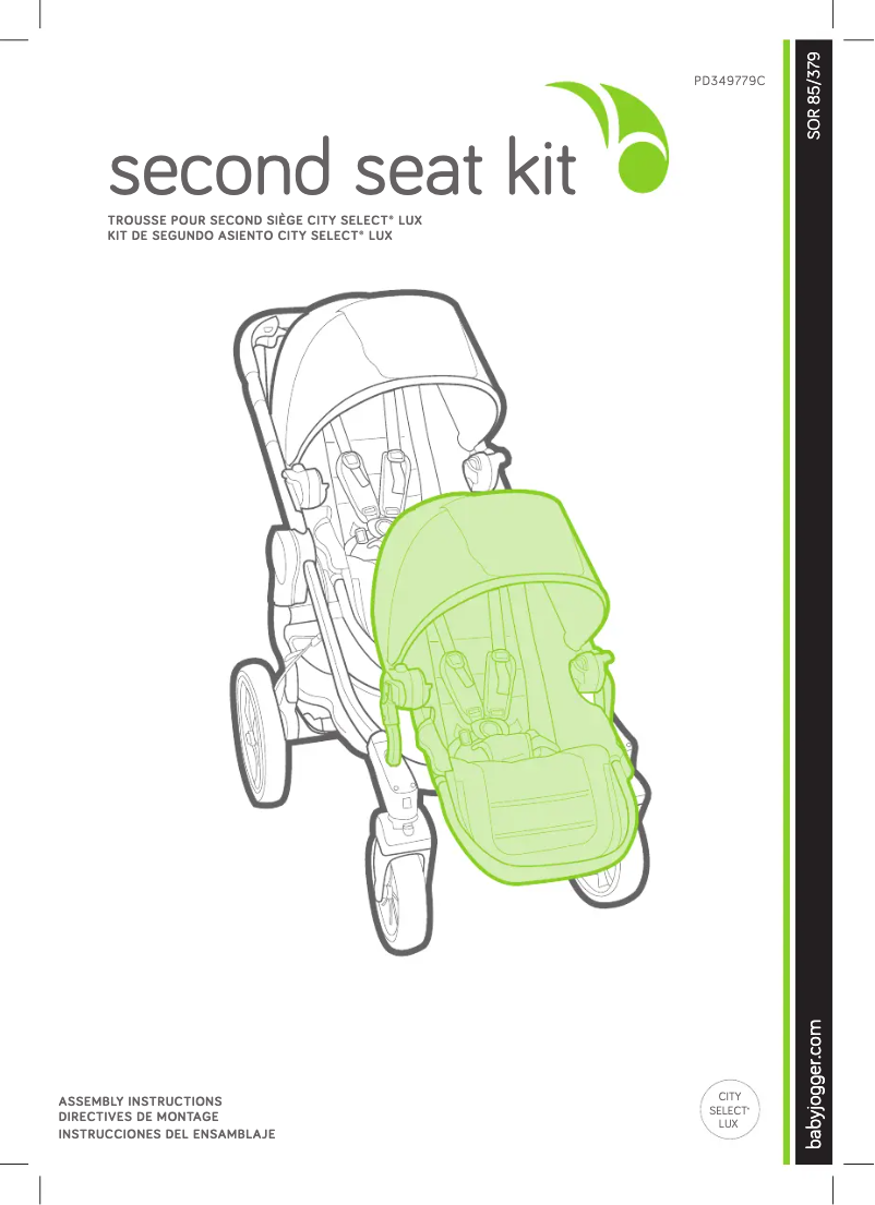 Página 1 del manual Manual de usuario Baby Jogger second seat kit city select LUX