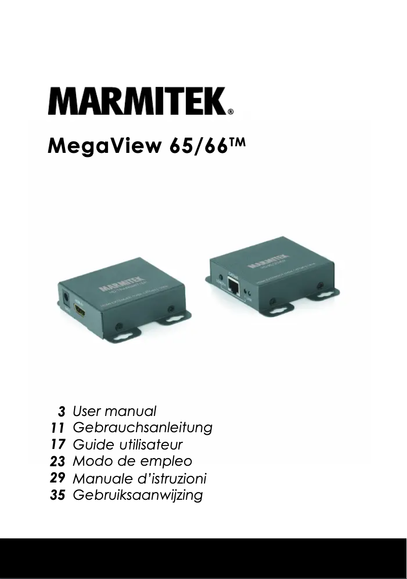 Página 1 del manual Manual de usuario Marmitek MegaView 65