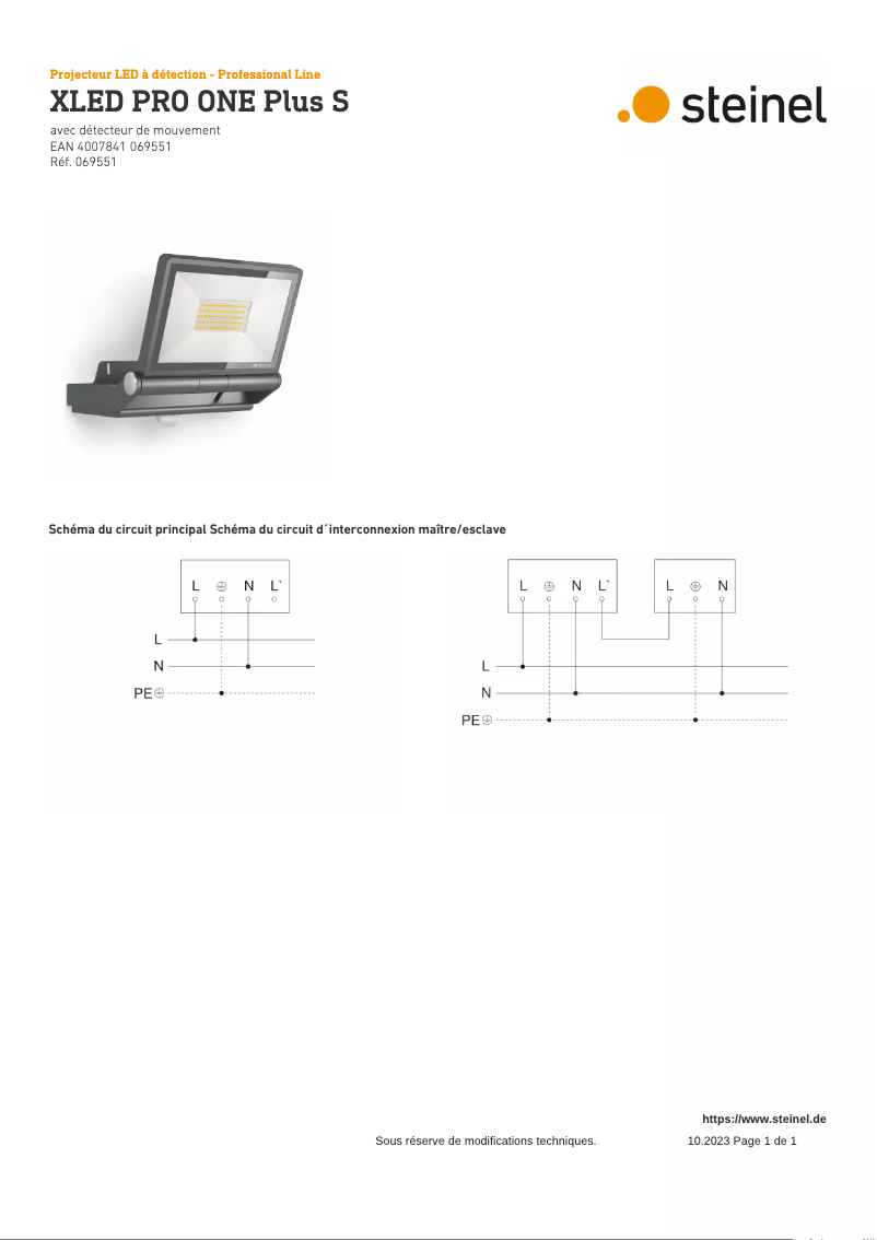Imagen de la primera página del manual del dispositivo XLED PRO ONE Plus S