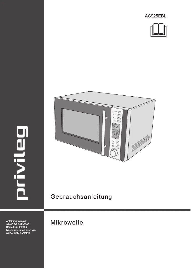 Página 1 del manual Manual de usuario Privileg AC925EBL