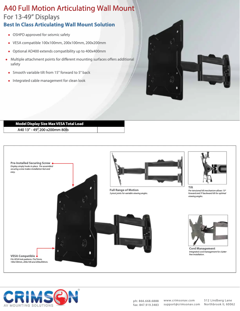 Imagen de la primera página del manual del dispositivo A40