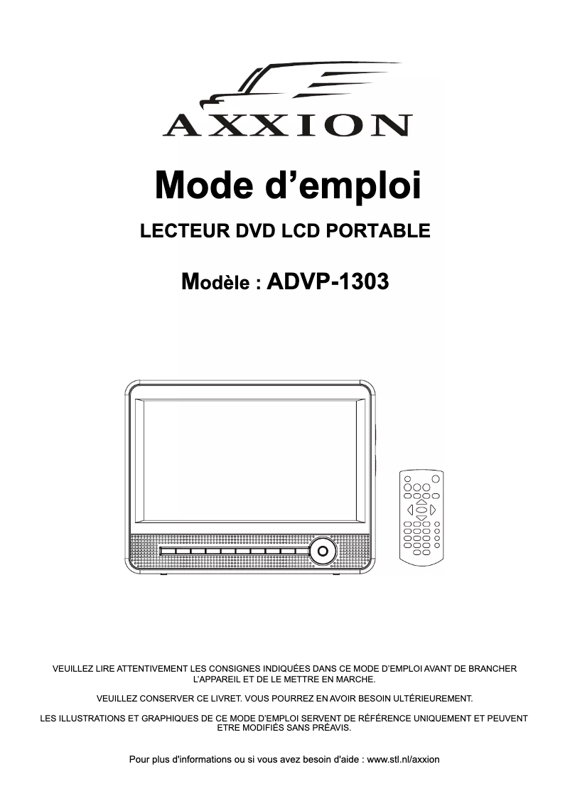 Imagen de la primera página del manual del dispositivo ADVP-1303