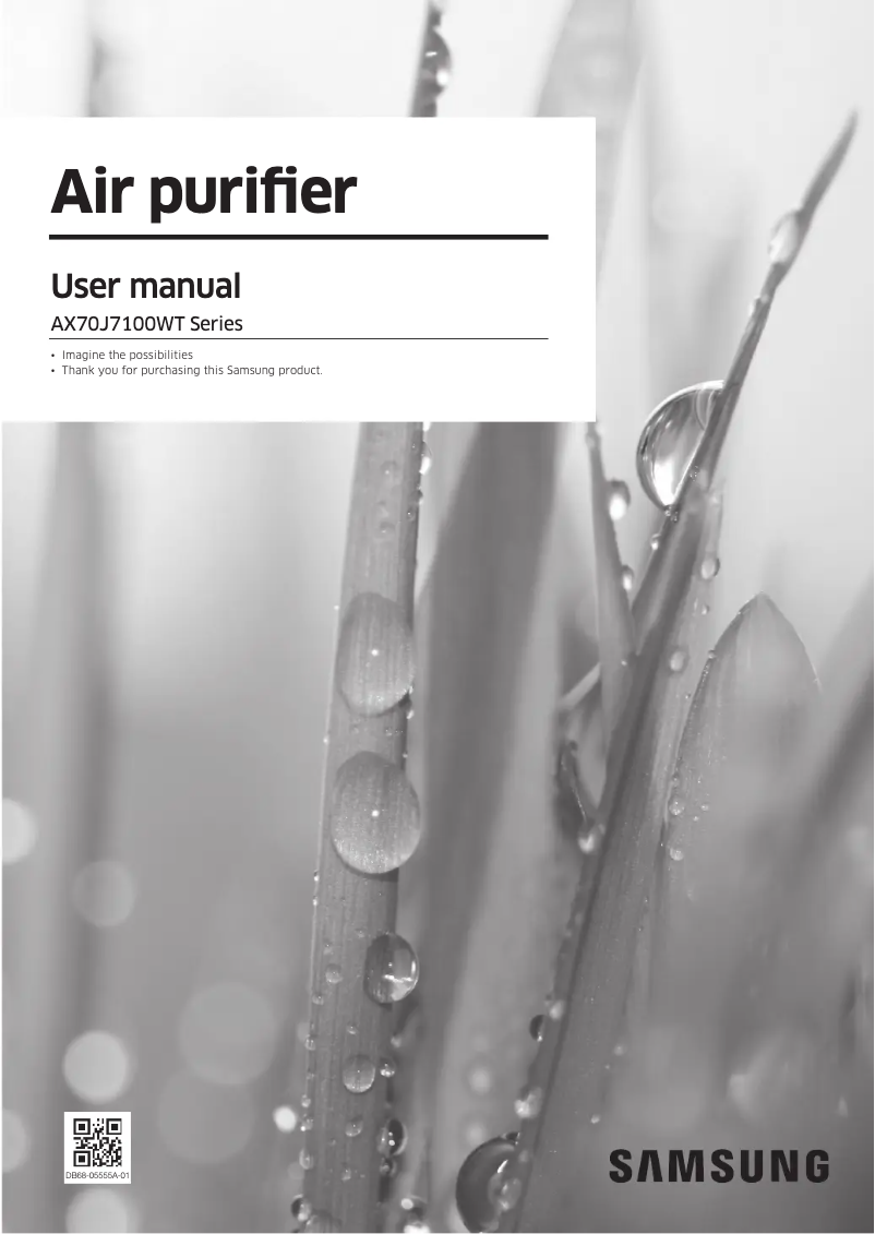 Imagen de la primera página del manual del dispositivo AX70J7100WT