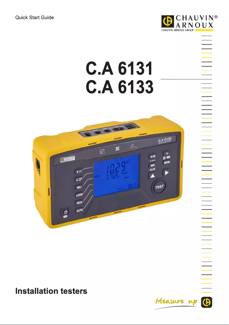 Imagen de la primera página del manual del dispositivo C.A 6133