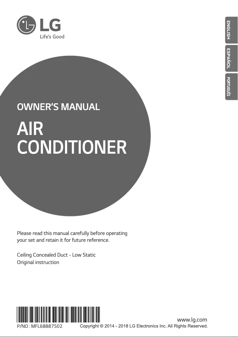 Página 1 del manual Manual de usuario LG ARNU21GL3G4