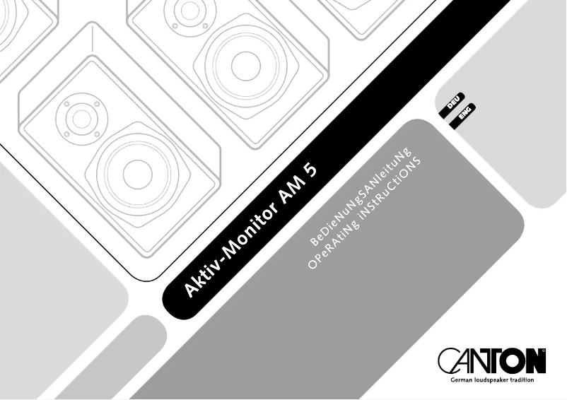 Página 1 del manual Manual de usuario Canton AM 5