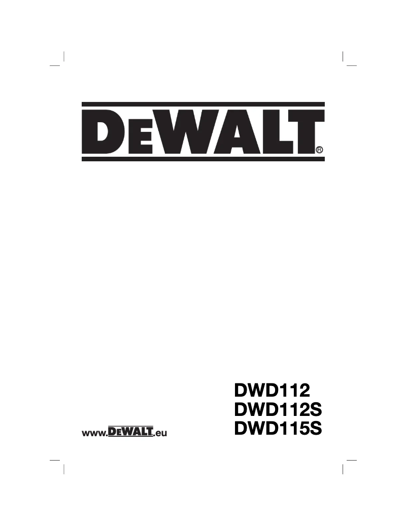 Página 1 del manual Manual de usuario DeWalt DWD112S