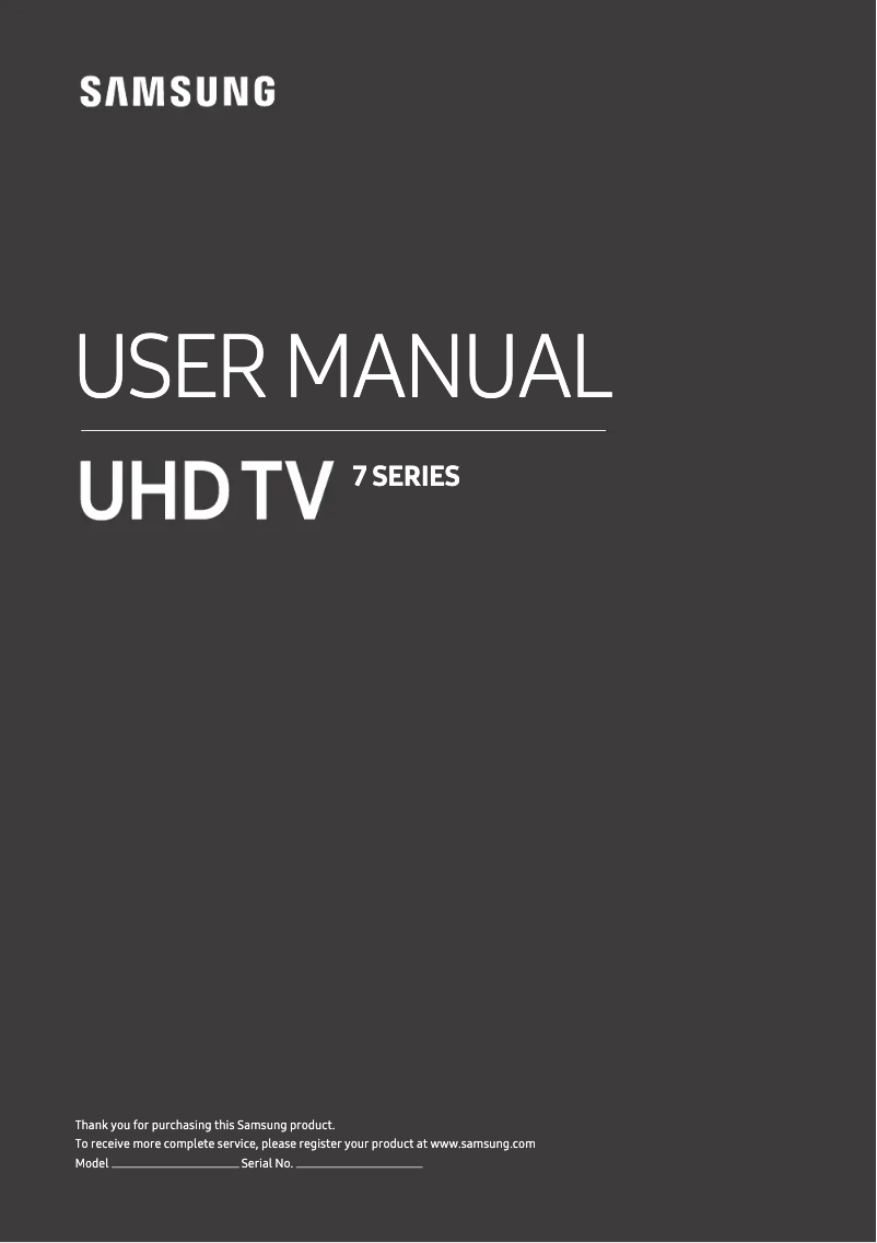 Página 1 del manual Manual de usuario Samsung UE50NU7470