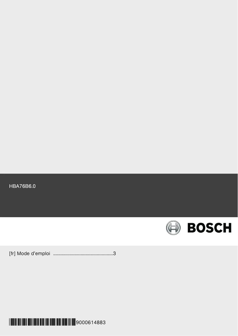 Página 1 del manual Manual de usuario Bosch HBA76B650
