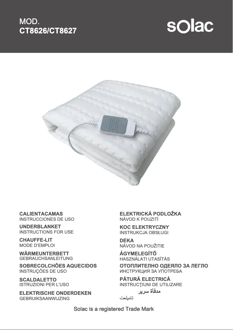 Imagen de la primera página del manual del dispositivo CT8627