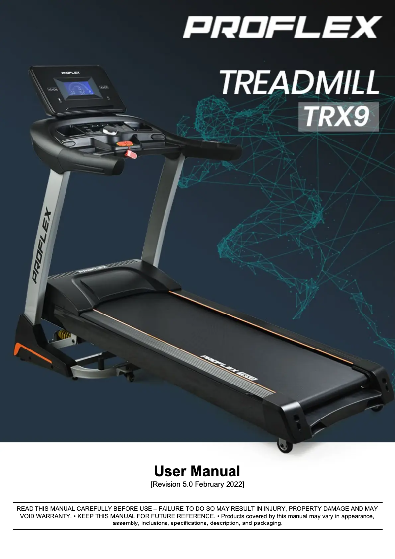 Imagen de la primera página del manual del dispositivo TRX9