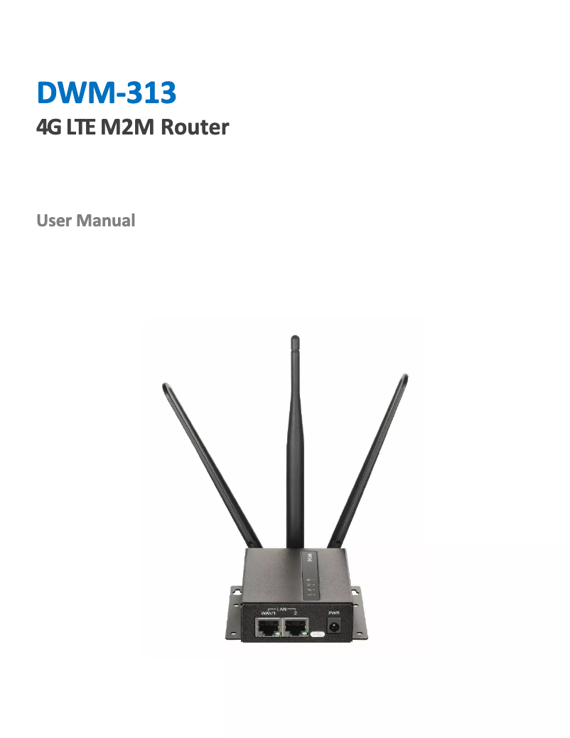 Imagen de la primera página del manual del dispositivo DWM-313