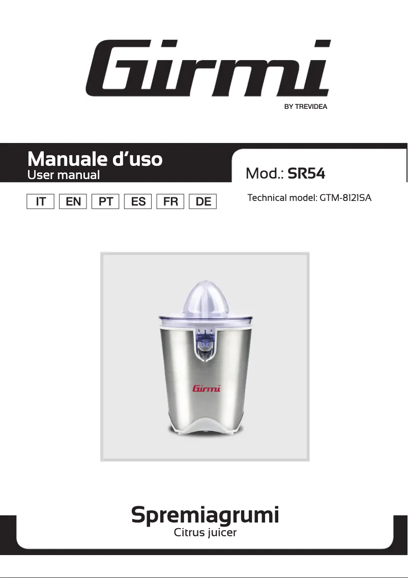 Página nº 1 - Manual de usuario Girmi SR54