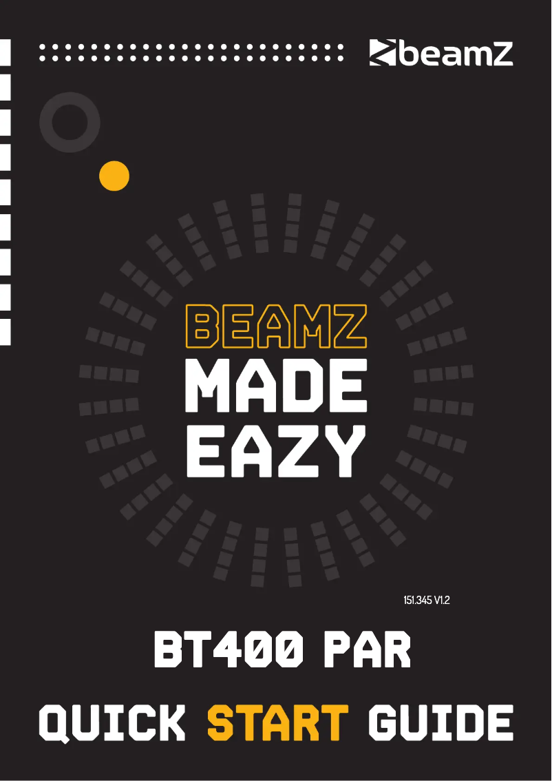 Página 1 del manual Guía de inicio rápido BeamZ BT400