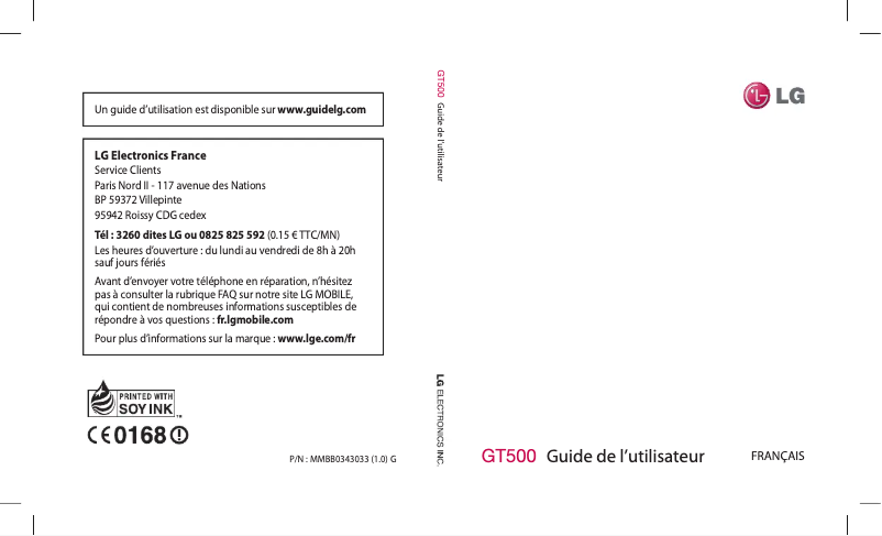 Imagen de la primera página del manual del dispositivo GT500