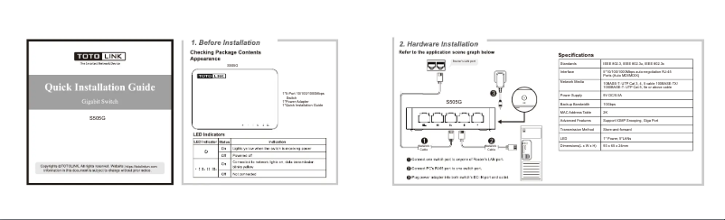 Imagen de la primera página del manual del dispositivo S505G_V3