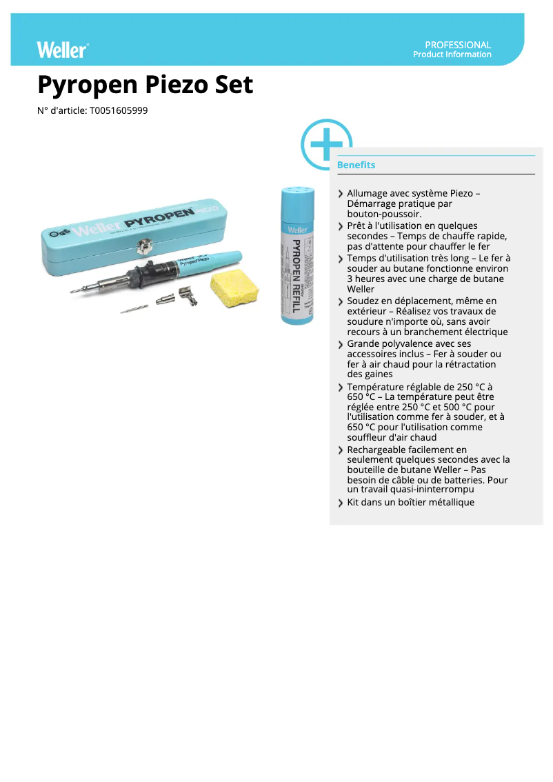 Imagen de la primera página del manual del dispositivo Pyropen Piezo