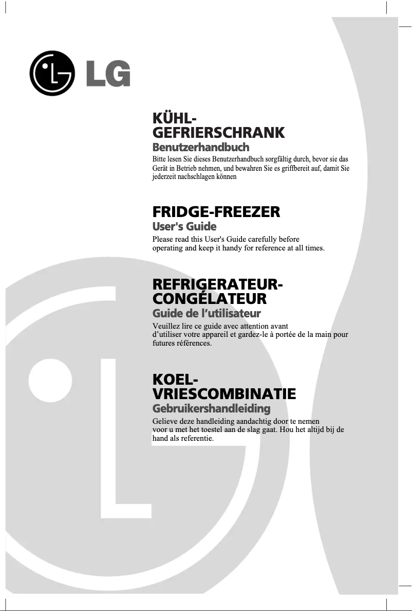 Imagen de la primera página del manual del dispositivo GR-B429BTQA