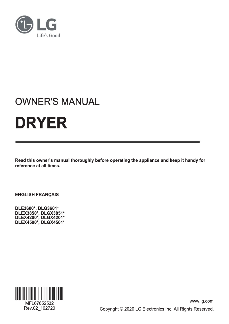 Página 1 del manual Manual de usuario LG D3601W