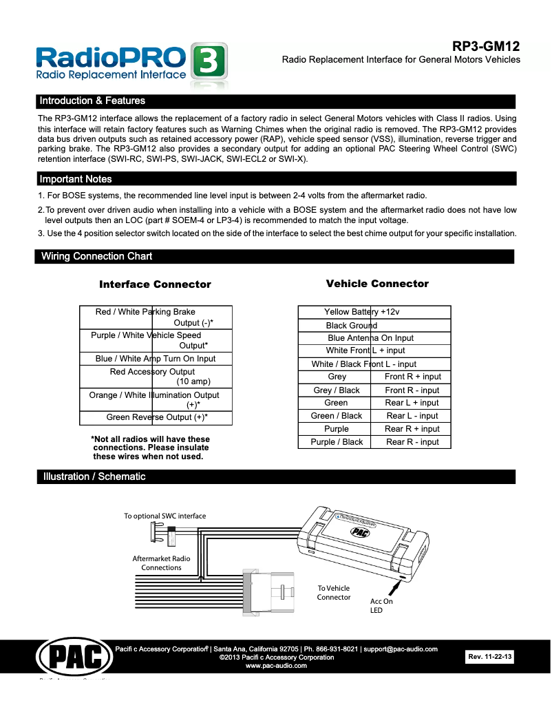 Imagen de la primera página del manual del dispositivo RadioPRO 3 RP3-GM12