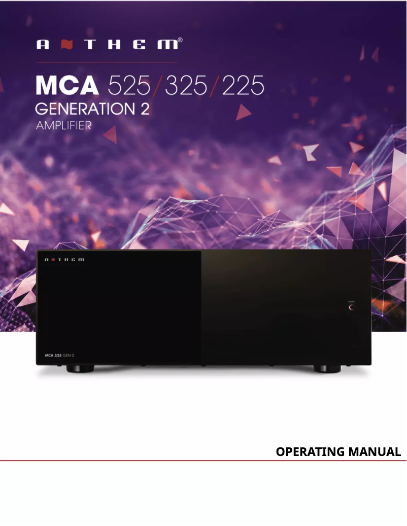 Imagen de la primera página del manual del dispositivo MCA 325