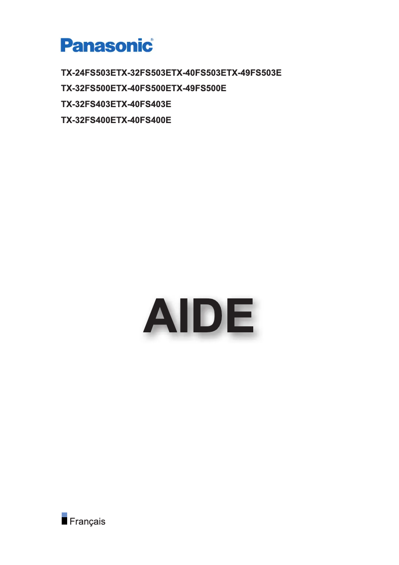 Página 1 del manual Guía de inicio rápido Panasonic TX-32FS503E
