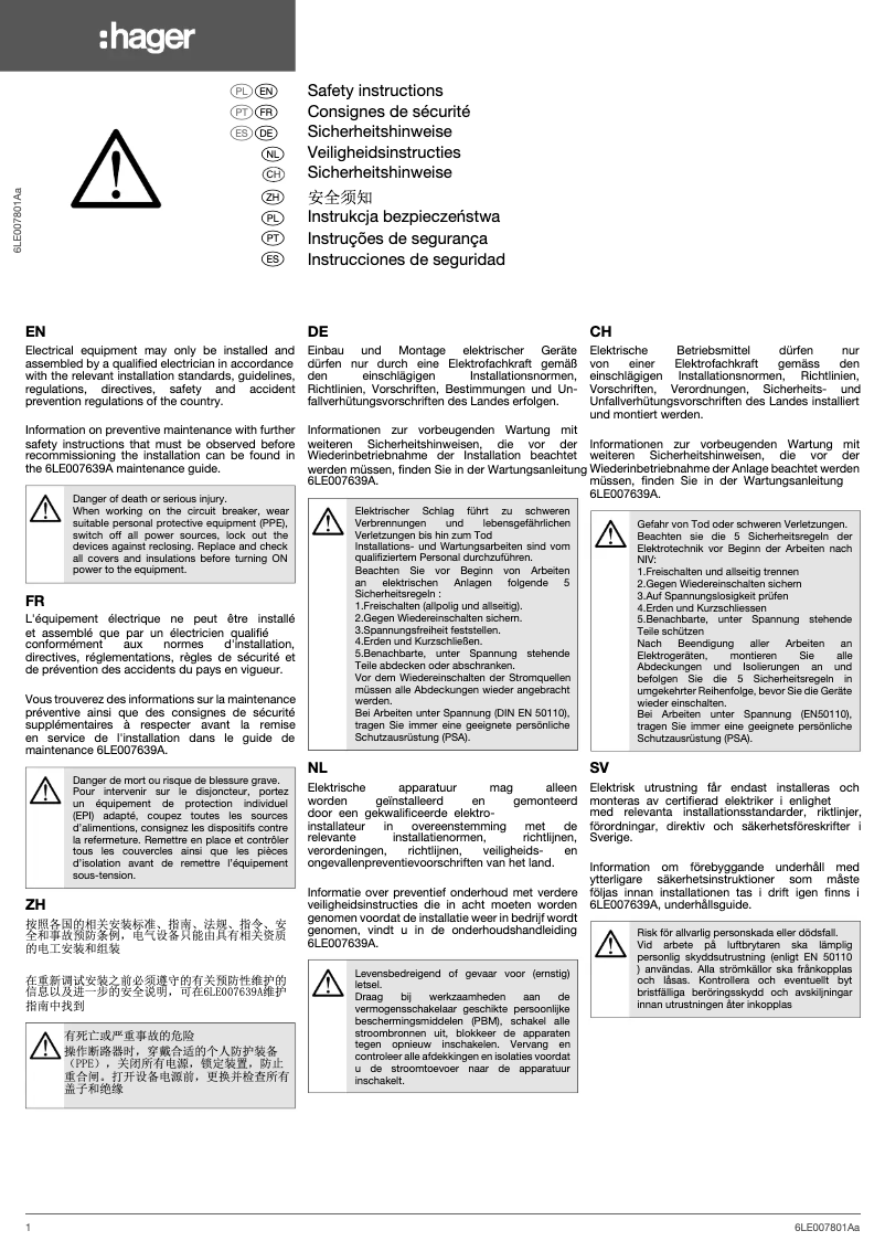 Imagen de la primera página del manual del dispositivo HW1N312FE