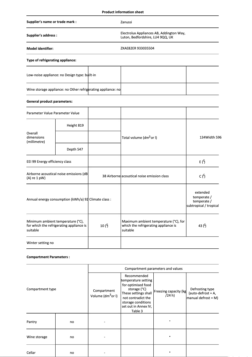 Imagen de la primera página del manual del dispositivo ZXAE82ER