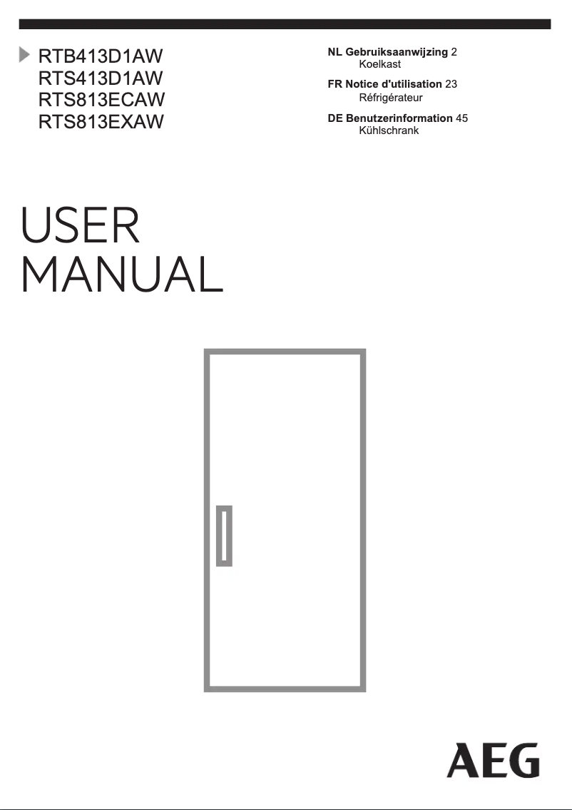 Imagen de la primera página del manual del dispositivo RTB413D1AW