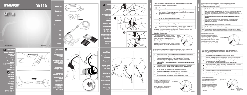 Imagen de la primera página del manual del dispositivo SE115-BLU