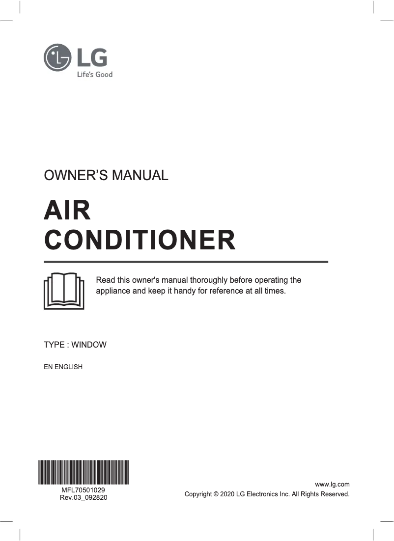 Imagen de la primera página del manual del dispositivo LA150FC