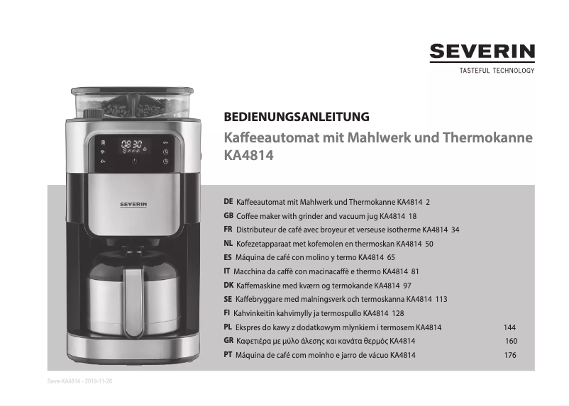 Imagen de la primera página del manual del dispositivo KA 4814