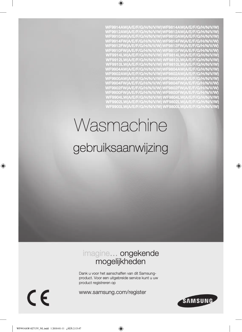 Imagen de la primera página del manual del dispositivo WF9812FW