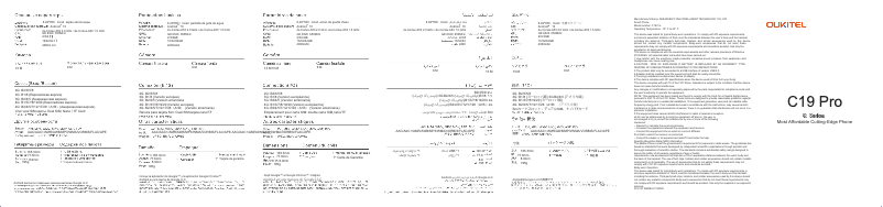 Imagen de la primera página del manual del dispositivo C19 Pro