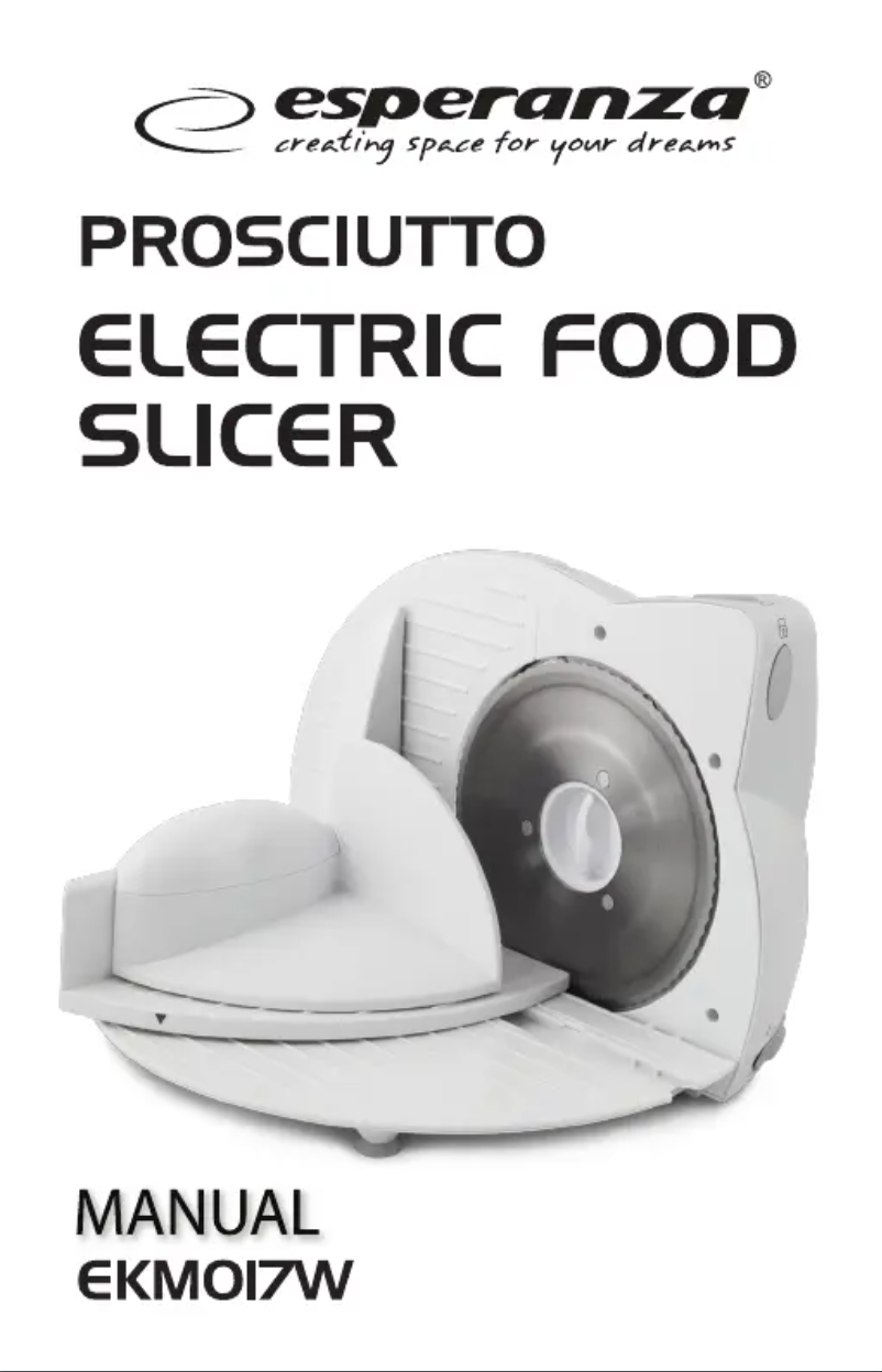 Imagen de la primera página del manual del dispositivo Prosciutto EKM017W