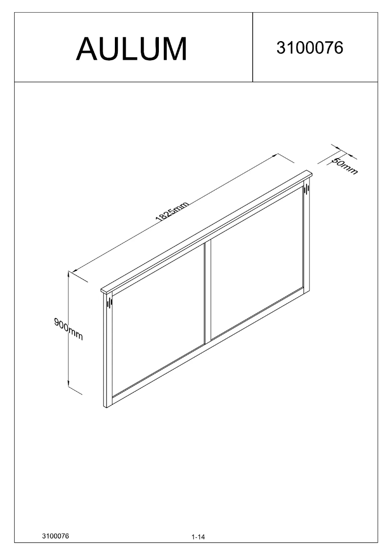 Página nº 1 - Manual de usuario JYSK Aulum (180x90)