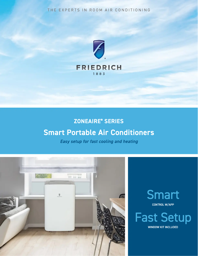 Página 1 del manual Folleto Friedrich ZoneAire ZCP10SA
