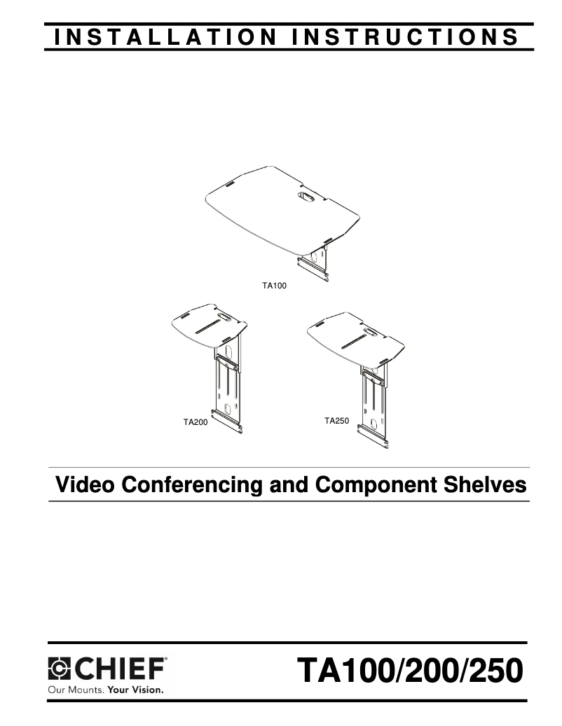 Página 1 del manual Manual de usuario Chief TA200