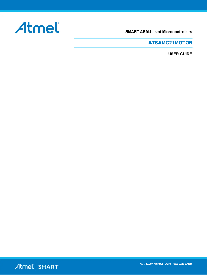 Imagen de la primera página del manual del dispositivo ATSAMC21MOTOR