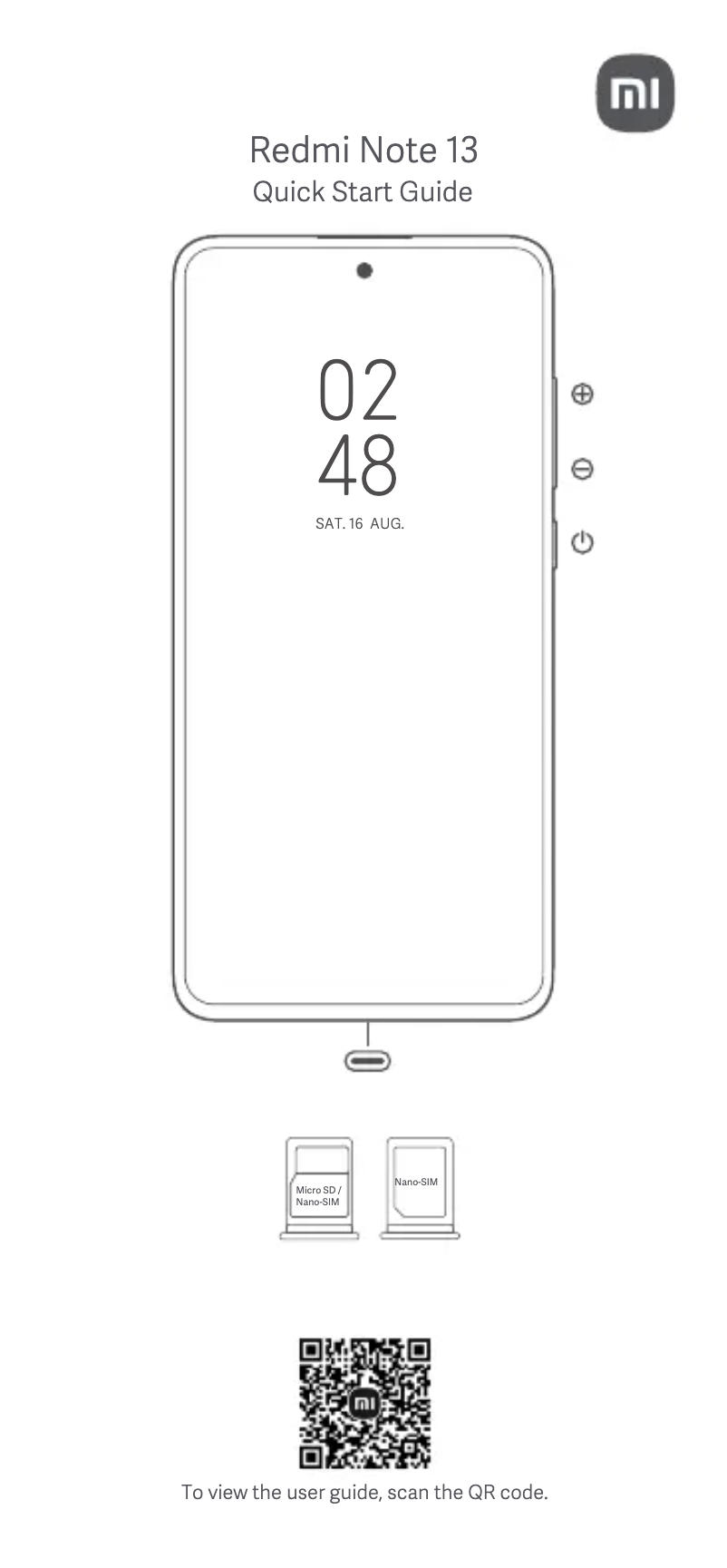 Imagen de la primera página del manual del dispositivo Redmi Note 13