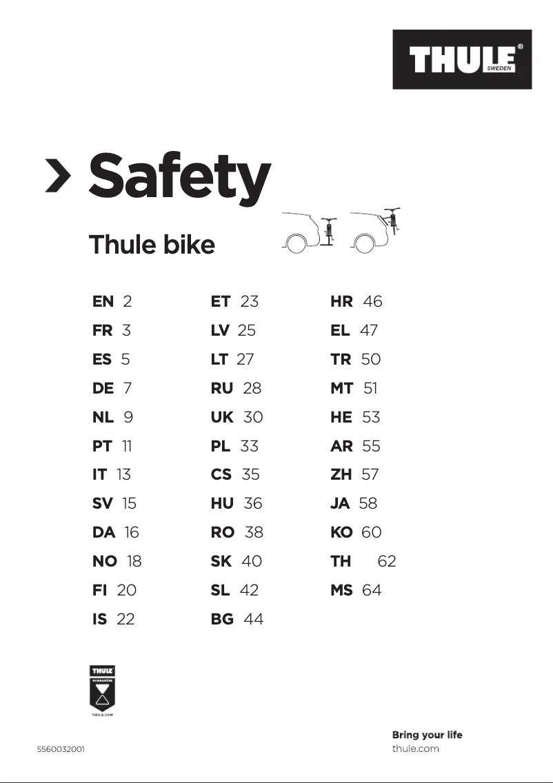 Página 1 del manual Manual de usuario Thule ClipOn 9104