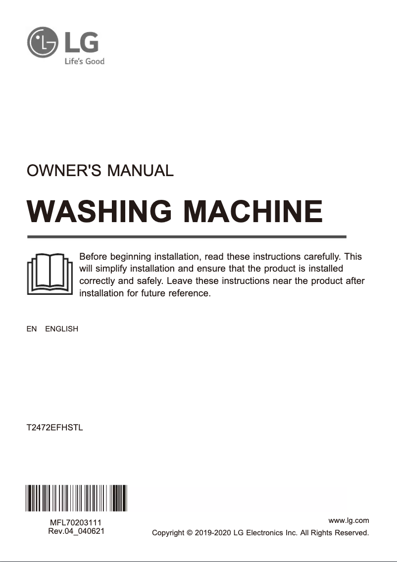 Página 1 del manual Manual de usuario LG T2472WFFSTD