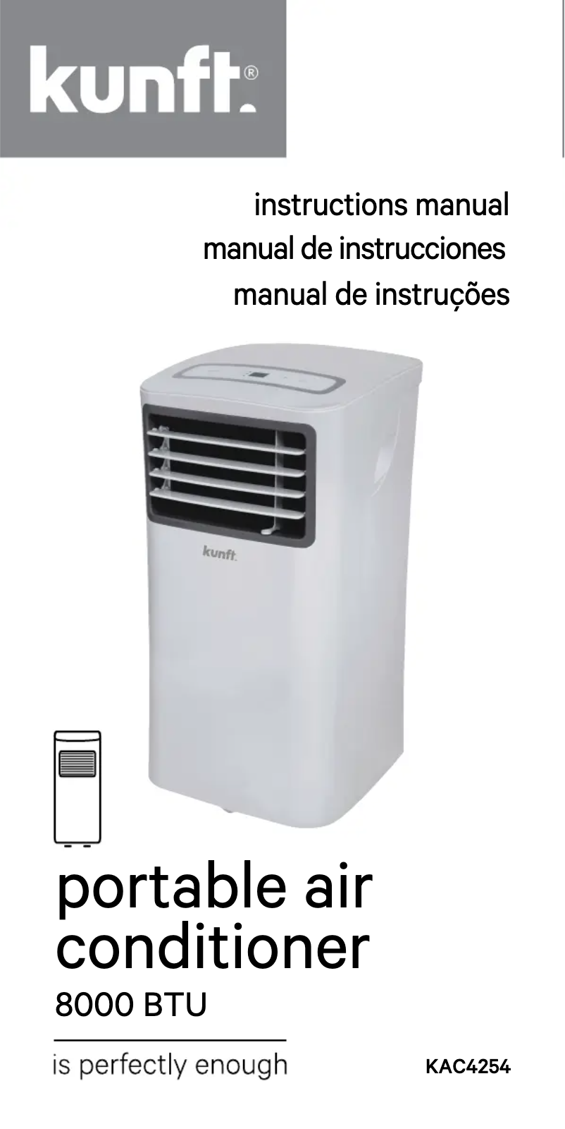 Página 1 del manual Manual de usuario Kunft KAC4254