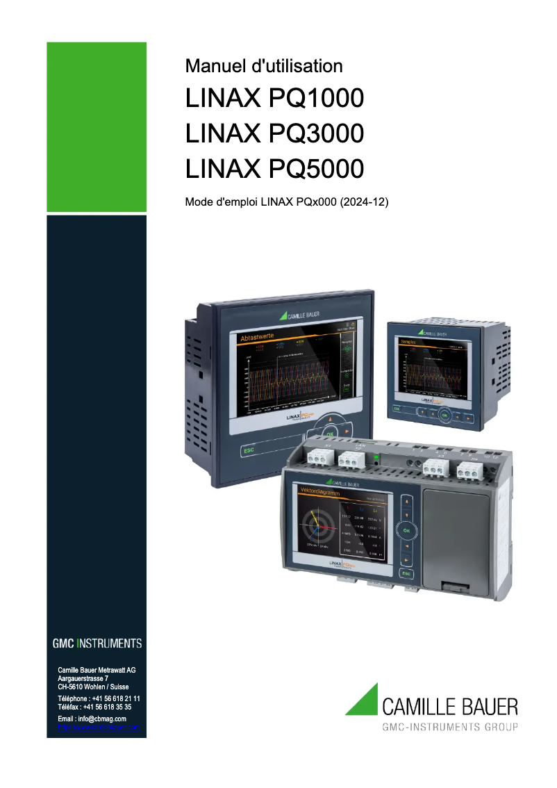 Imagen de la primera página del manual del dispositivo LINAX PQ3000