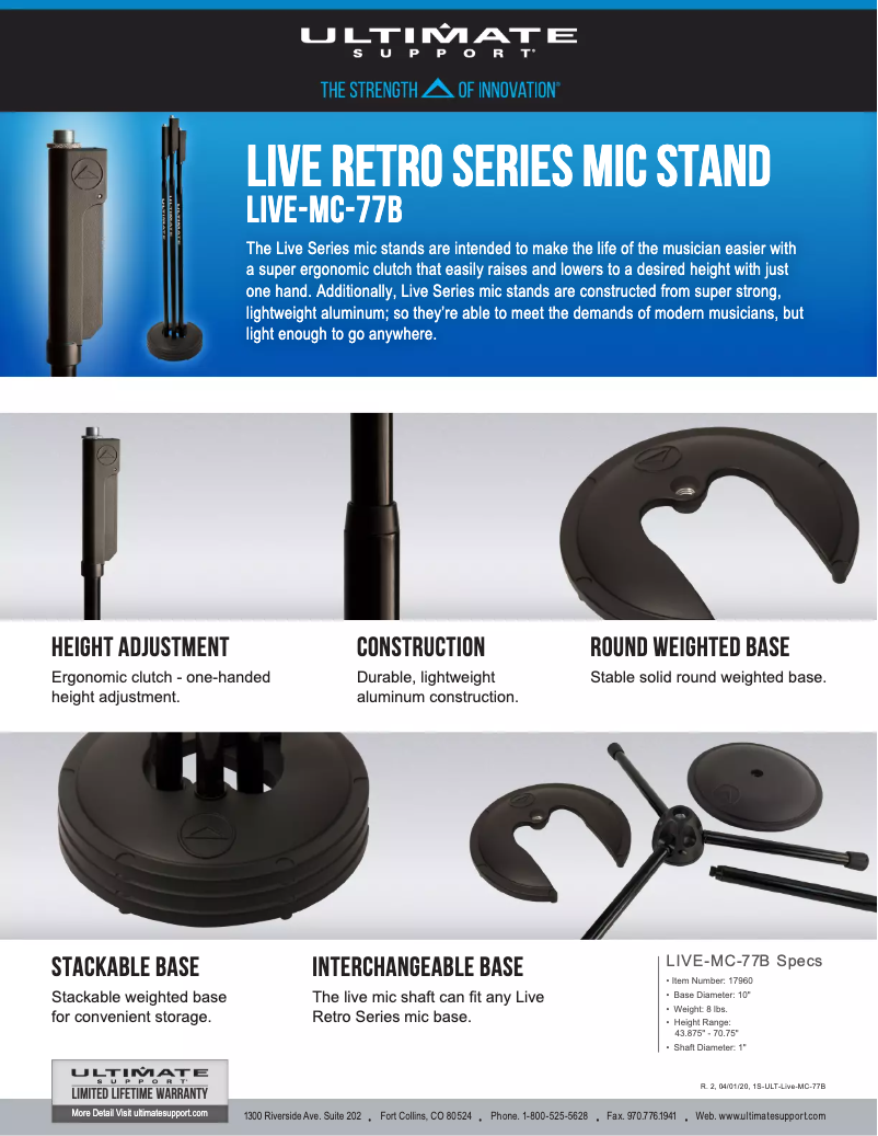 Imagen de la primera página del manual del dispositivo LIVE-MC-77B