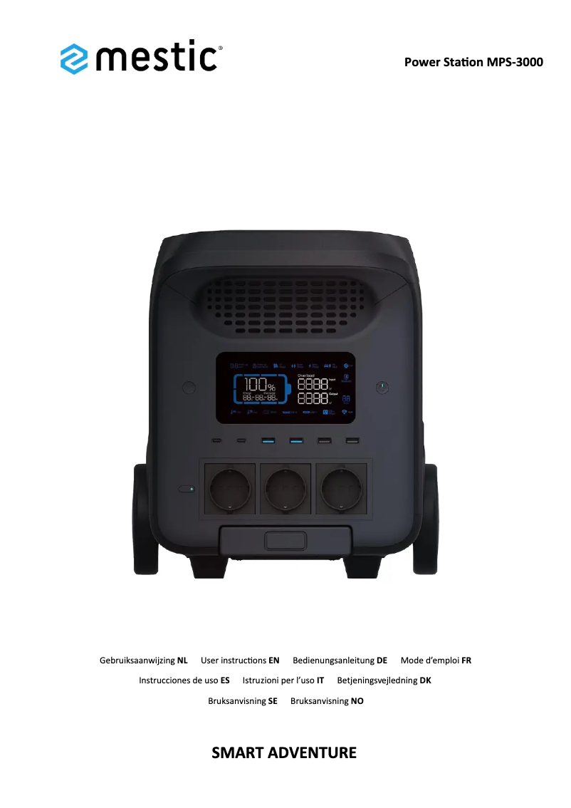 Imagen de la primera página del manual del dispositivo MPS-3000