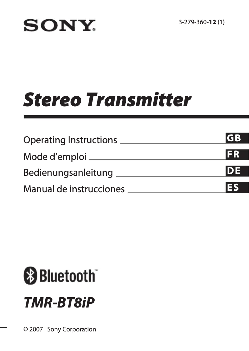 Imagen de la primera página del manual del dispositivo TMR-BT8iP