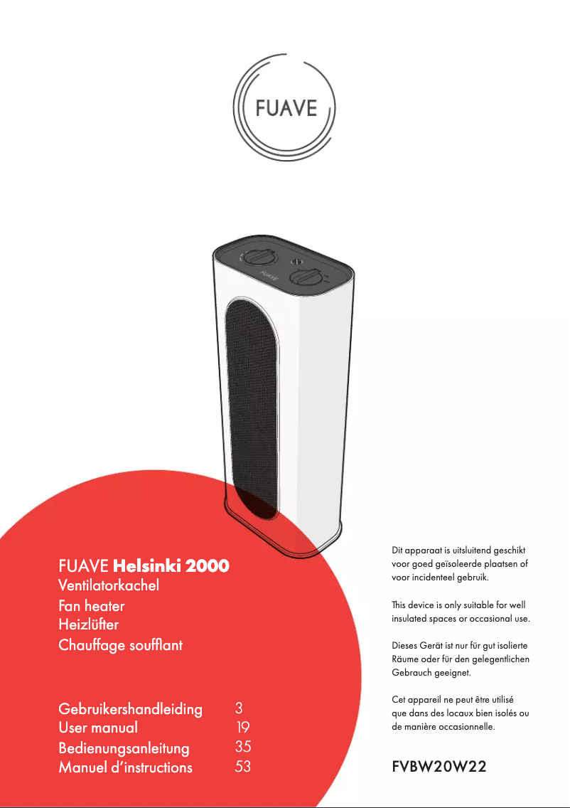 Página 1 del manual Manual de usuario Fuave Helsinki 2000