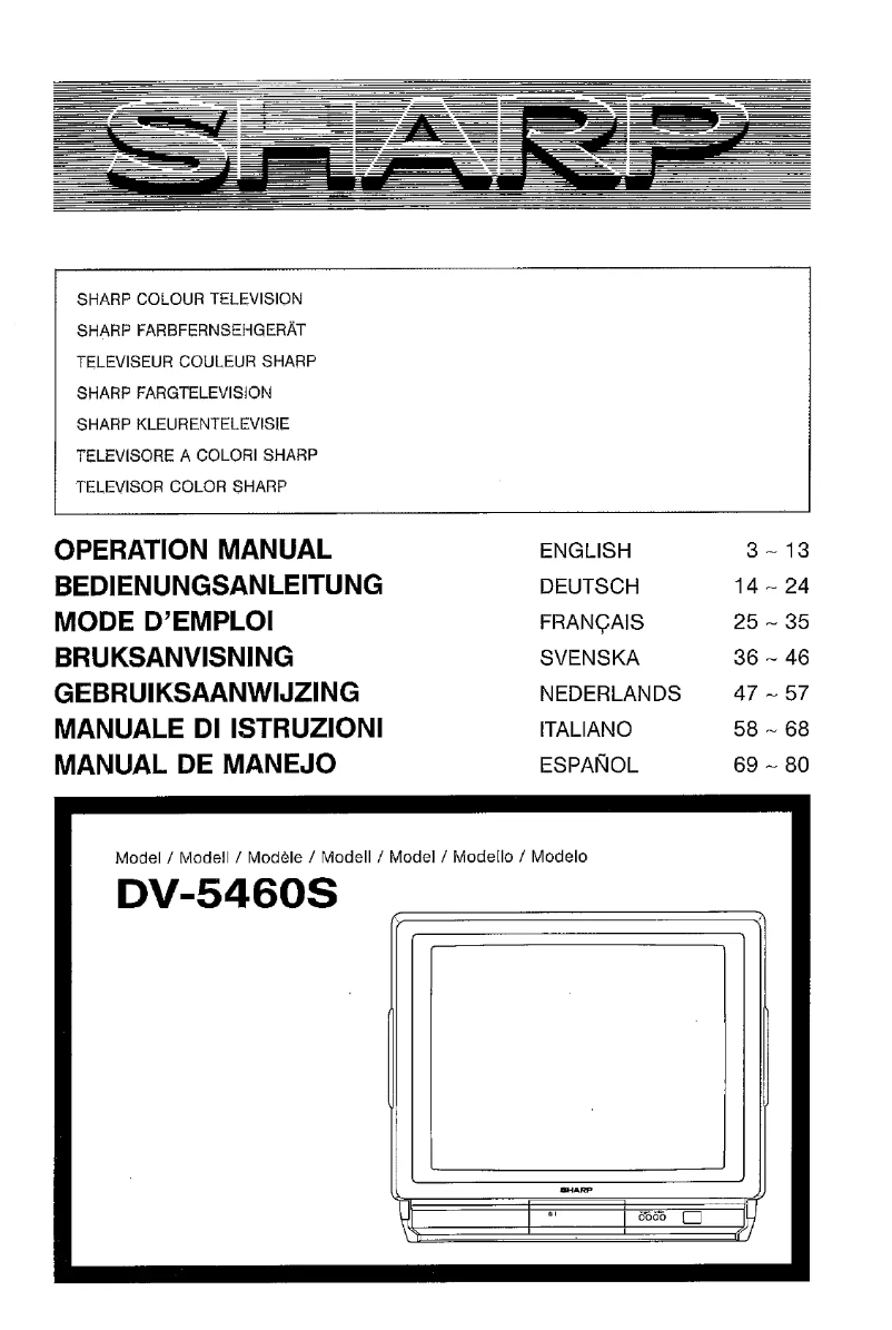Imagen de la primera página del manual del dispositivo DV5460S