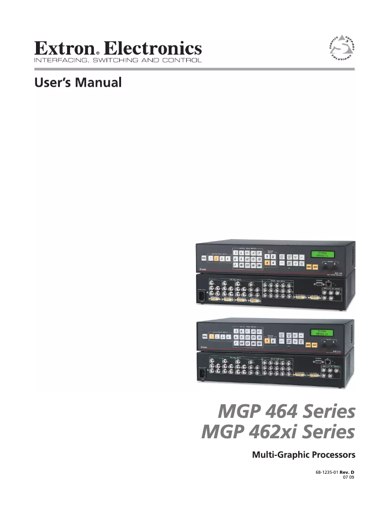 Página 1 del manual Manual de usuario Extron MGP 464 DI